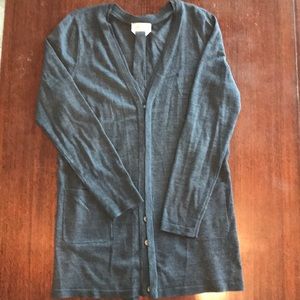 Talbots Dark Gray Long Cardigan